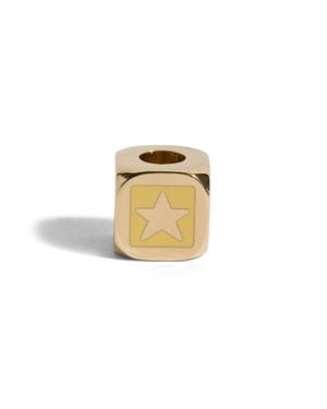 Miu Miu Enamelled Metal Dice Charm With Star - Metallic