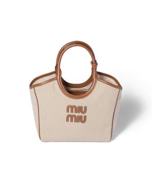 Miu Miu Ivy Canvas Bag - Metallic