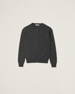 Miu Miu Cashmere Knit Cardigan - Black