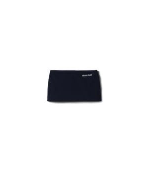 Miu Miu Technical Yarn Miniskirt - Blue