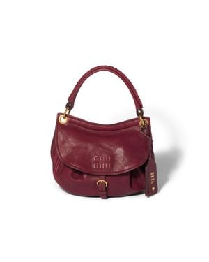 Miu Miu Rendez-Vous Nappa Leather Bag - Red
