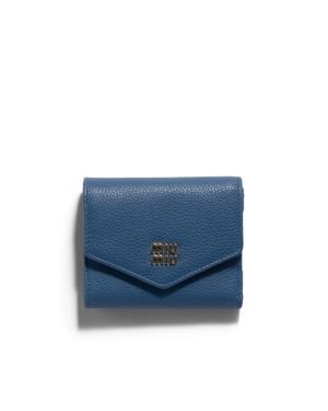 Miu Miu Small Leather Wallet - Blue