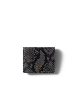 Miu Miu Small Ayers Leather Wallet - Black
