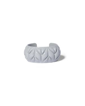 Miu Miu Bracelet With Matelassé Motif - White