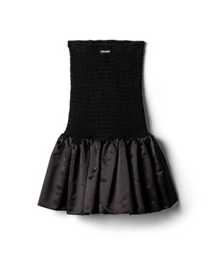 Miu Miu Georgette Mini-Dress - Black