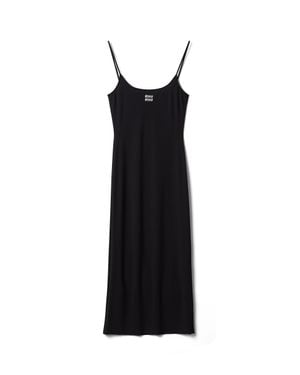 Miu Miu Stretch Jersey Dress - Black