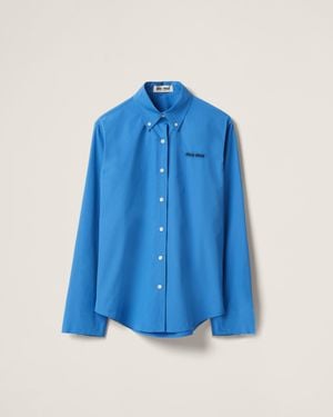 Miu Miu Poplin Shirt - Blue