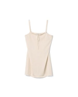 Miu Miu Silk Mini-Dress - White
