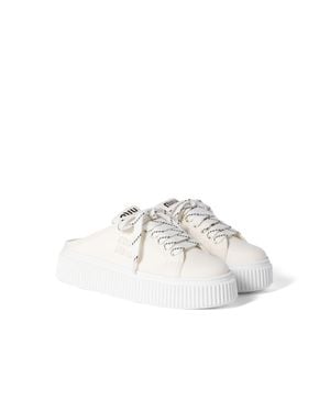 Miu Miu Denim Trainer Mules - White