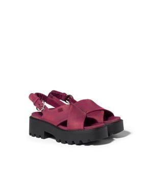 Miu Miu Gabardine Sandals - Red