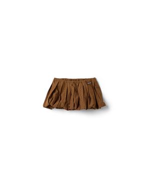 Miu Miu Pleated Gingham Check Miniskirt - Brown