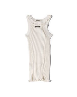 Miu Miu Silk Tank Top - White