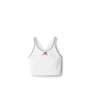 Miu Miu Stretch Technical Jersey Tank Top - White