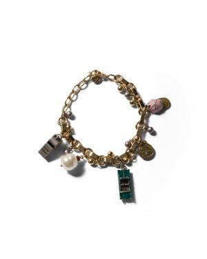Miu Miu Metal Charm Bracelet - Metallic