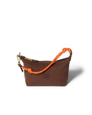 Miu Miu Spirit Gabardine Pouch - Brown