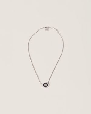 Miu Miu Metal Necklace - Natural