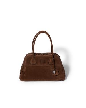 Miu Miu Vivant Suede Bag - Brown