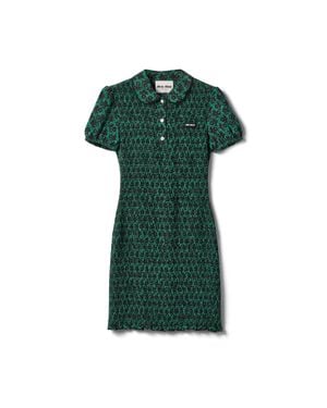 slim fit dress slacks Miu Miu V-neck Organza-trimmed Velvet Minidress – Petite Chérie main image 0