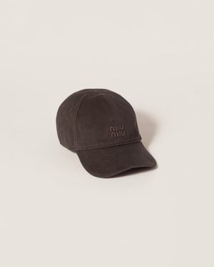Miu Miu Drill Baseball Cap in Blue | Lyst