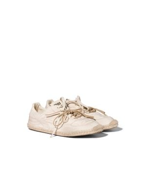 Miu Miu Gymnasium Canvas Trainers - Natural