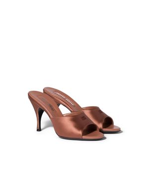 Miu Miu Satin Sandals - Brown