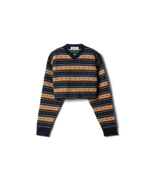 Miu Miu Wool V-Neck Jumper - Black