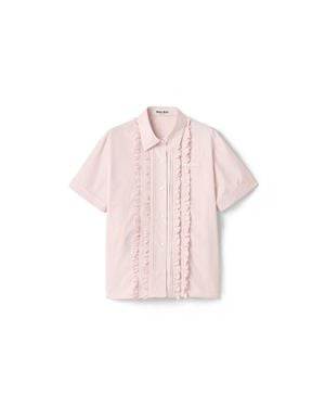 Miu Miu Poplin Shirt - Pink