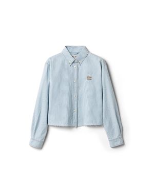 Miu Miu Striped Chambray Shirt - Blue