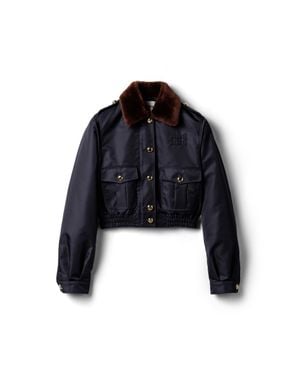 Miu Miu Technical Gazar Blouson Jacket - Black