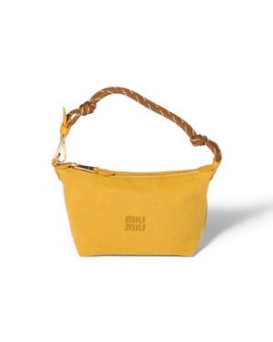 Miu Miu Gabardine Pouch - Yellow