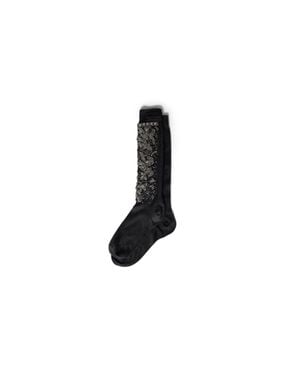 Miu Miu Silk Socks - Black