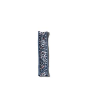 Miu Miu Printed Silk Skinny Scarf - Blue
