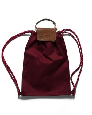 Miu Miu Drill And Leather Trick - Red