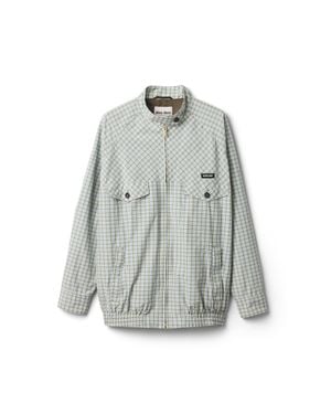 Miu Miu Checked Technical Fabric Blouson Jacket - Grey