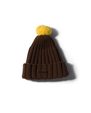 Miu Miu Cashmere Beanie - Brown