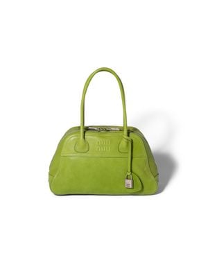 Miu Miu Vivant Nappa Leather Bag - Green