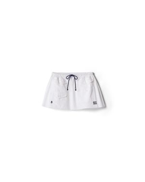 Miu Miu Poplin Miniskirt - White