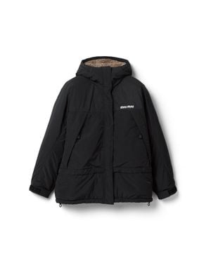 Miu Miu Pongé Down Jacket - Black