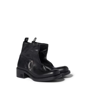 Miu Miu Calf Leather Booties - Black