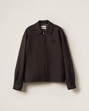 Miu Miu Mohair Blouson Jacket - Black