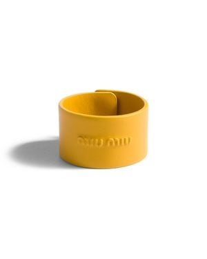 Miu Miu Leather Bracelet - Yellow