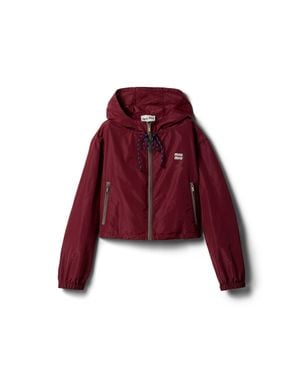 Miu Miu Technical Fabric Blouson Jacket - Red