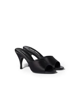 Miu Miu Satin Sandals - Black