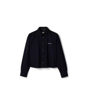 Miu Miu Velour Shirt - Black