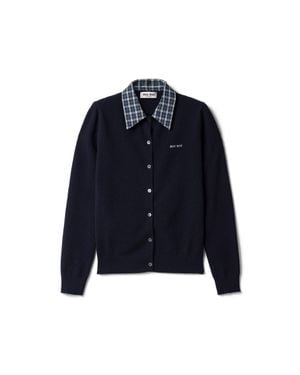 Miu Miu Cashmere Cardigan - Blue