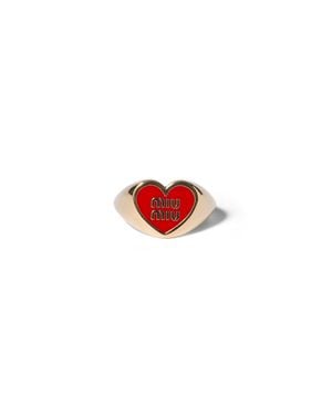 Miu Miu Metal Ring - Red