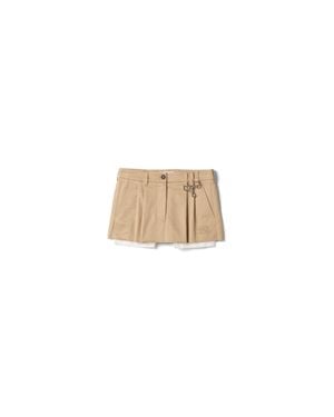 Miu Miu Chino Miniskirt - Natural