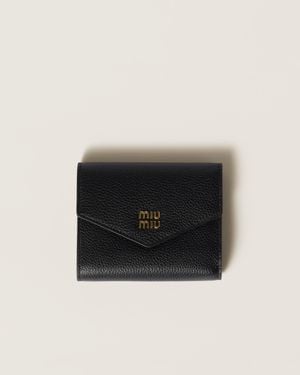 Miu Miu Small Leather Wallet - Black