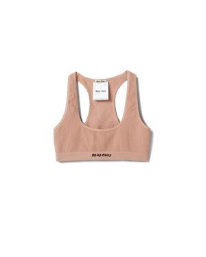 Miu Miu Seamless Racerback Top - Pink