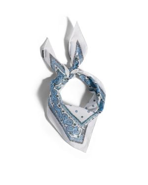 Miu Miu Printed Twill Scarf - Blue